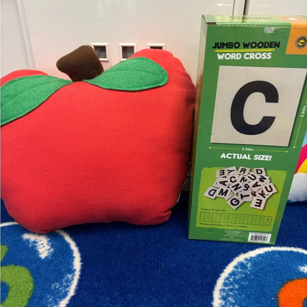 New Teacher Decor/Jumbo Wooden Word Cross Game 6 Piece Set - super cute